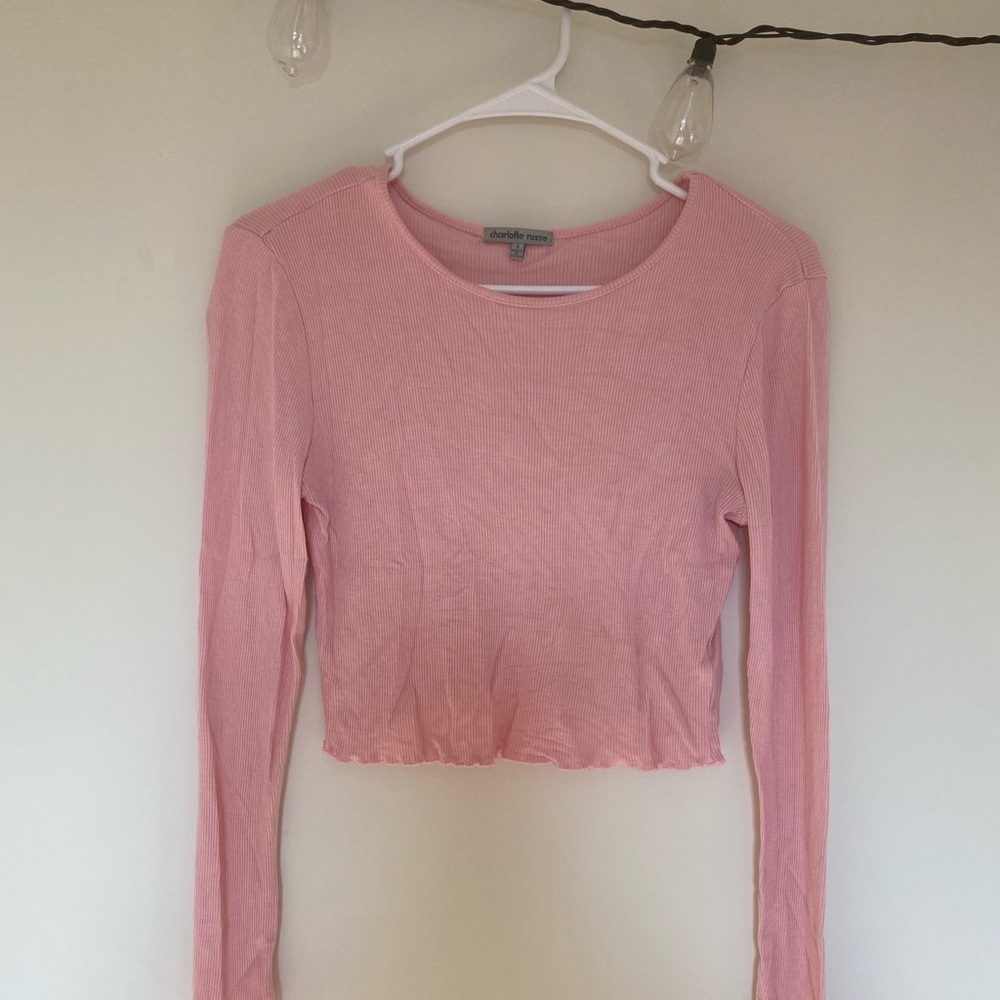 ✨Pink ribbed long sleeve